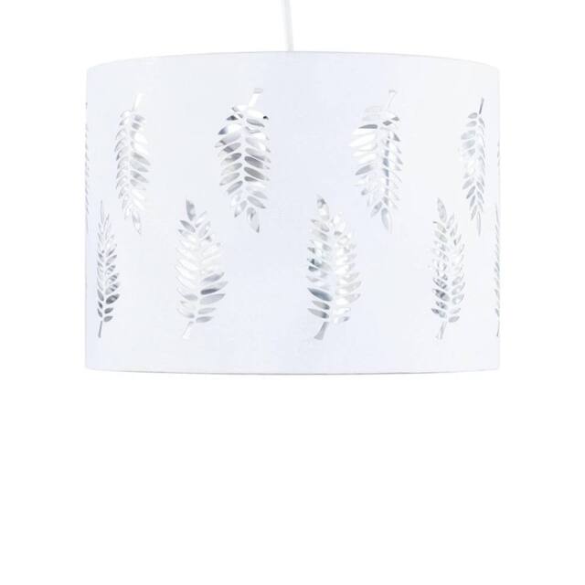 EONLION Modern White Fern 30cm Easy Fit Ceiling Light Shade Pendant Lightshade - image 1