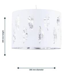 EONLION Modern White Fern 30cm Easy Fit Ceiling Light Shade Pendant Lightshade - thumbnail 2