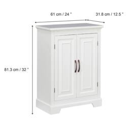 Teamson Home Freestanding Bathroom Storage Cabinet with Adjustable Shelves in White - thumbnail 5
