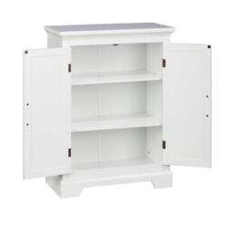 Teamson Home Freestanding Bathroom Storage Cabinet with Adjustable Shelves in White - thumbnail 6