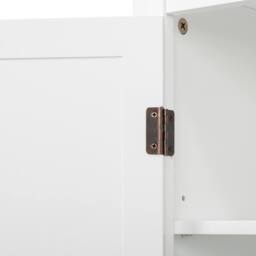 Teamson Home Freestanding Bathroom Storage Cabinet with Adjustable Shelves in White - thumbnail 8