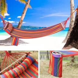 EONLION Garden Hanging Portable Swing Side Pocket in Red - Size: 120 - thumbnail 3