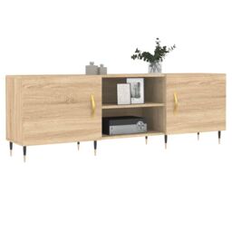 Berkfield Home TV Cabinet Sonoma Oak 150x30x50 cm Engineered Wood in Brown - Size: 150 x 30 x 50 cm - thumbnail 3