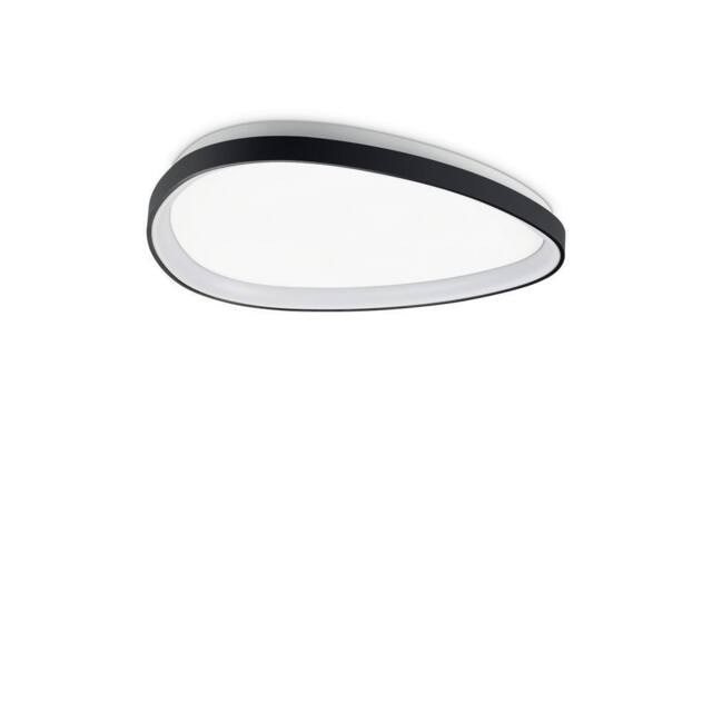 Netlighting Gemini Integrated LED Semi Flush Ceiling Light Black 3550lm 4000K - image 1