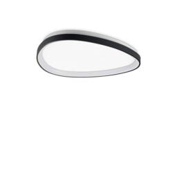 Netlighting Gemini Integrated LED Semi Flush Ceiling Light Black 3550lm 4000K - thumbnail 1