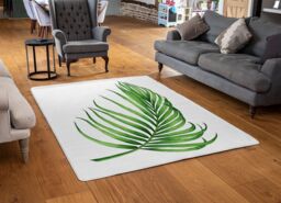 Benjamin Tate Design Botanical Leaf Designer Rug in Natural - Size: Large - thumbnail 2