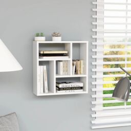 Berkfield Home Wall Shelf White 45.1x16x45.1 cm Engineered Wood - thumbnail 1