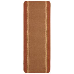 THE RUGS Washable Designer Rugs & Mats Lined Bordered Design in Terra - 116T in Burnt Orange - Size: 50 cm x 80 cm - thumbnail 2