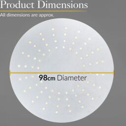 Christow Christmas Tree Mat Felt Floor Protector Light Up LED Stars Battery Operated 98cm in White - thumbnail 6