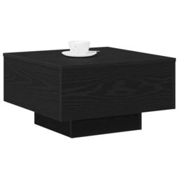 Berkfield Home Black Oak Coffee Table 55x55x31 cm Made from Engineered Wood - Size: 55 x 55 x 31 cm - thumbnail 3