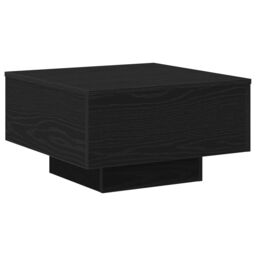 Berkfield Home Black Oak Coffee Table 55x55x31 cm Made from Engineered Wood - Size: 55 x 55 x 31 cm - thumbnail 5