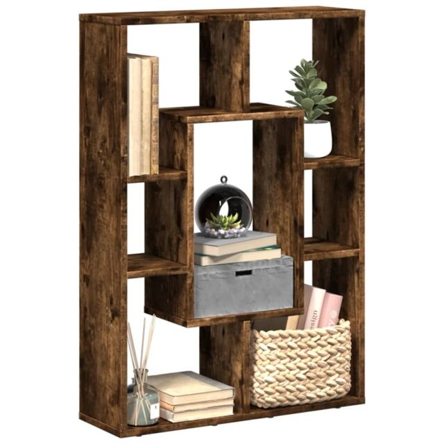 Berkfield Home Bookcase Smoked Oak 63x20x90 cm Engineered Wood in Brown - Size: 63 x 20 x 90 cm - image 1