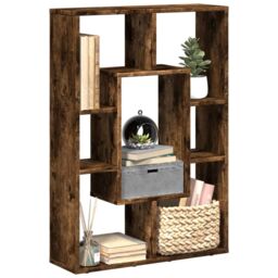 Berkfield Home Bookcase Smoked Oak 63x20x90 cm Engineered Wood in Brown - Size: 63 x 20 x 90 cm - thumbnail 1