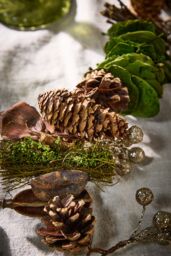 Dibor Woodland Walk Natural Finish Xmas Table Christmas Garland 1.2m - Size: Large - thumbnail 3