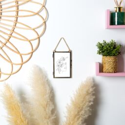 "Nicola Spring Hanging Metal Photo Frame - 4"" x 6"" - Black - Picture Frame Wall Mounted Frame with Rope" - thumbnail 4