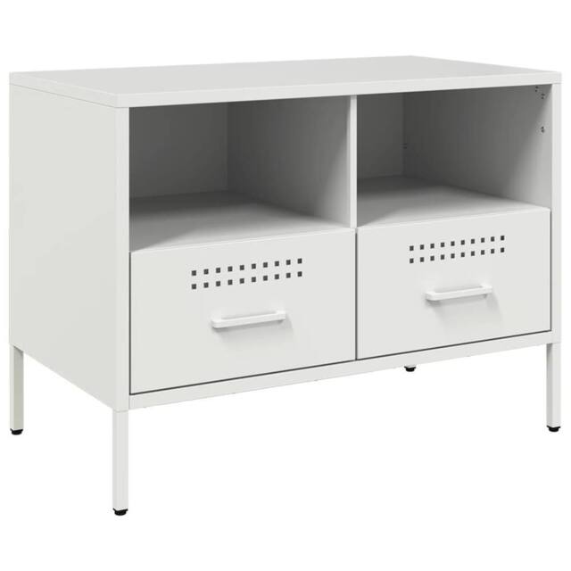 Berkfield Home TV Cabinet White 68x39x50.5 cm Steel - image 1