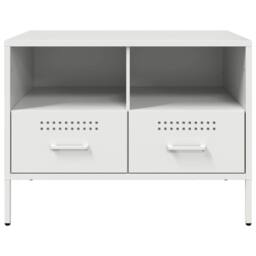 Berkfield Home TV Cabinet White 68x39x50.5 cm Steel - thumbnail 6