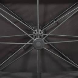 Berkfield Home Cantilever Garden Parasol with Double Top Anthracite 400x300 cm in Charcoal - thumbnail 7