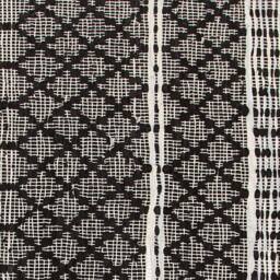 Wyld and Coco Chevron Rug Black Beige 80 x 150 cm - Size: 80 cm x 150 cm - thumbnail 3
