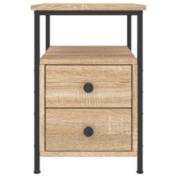 Berkfield Home Durable Bedside Cabinets 2 pcs Sonoma Oak 34x35.5x50 cm Engineere in Light Brown - thumbnail 6