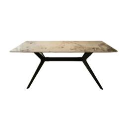 Outdoor Living San Diego Marble Top Dining Table with Charlotte Velvet Chairs - Grey - thumbnail 2