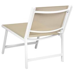 Wyld and Coco Set of 2 Beige Textilene Garden Chairs with Footrests Aluminium Frame - thumbnail 7