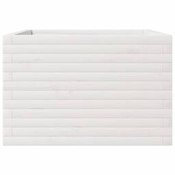 Berkfield Home Garden Planter White 70x70x45.5 cm Solid Wood Pine - thumbnail 5