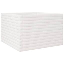 Berkfield Home Garden Planter White 70x70x45.5 cm Solid Wood Pine - thumbnail 7