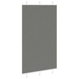 Berkfield Home Pleated Blind Anthracite 120x200 cm Fabric Width 119.4 cm Polyester in Dark Grey - thumbnail 3