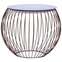 Berkfield Home Coffee Table Gold Ã˜ 41 cm - thumbnail 1