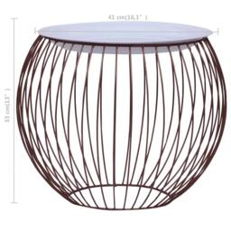 Berkfield Home Coffee Table Gold Ã˜ 41 cm - thumbnail 6