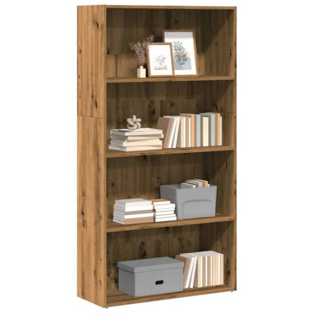Berkfield Home Bookcase Artisian Oak 80x30x152 cm Engineered Wood in Brown - Size: 80 x 30 x 152 cm - image 1