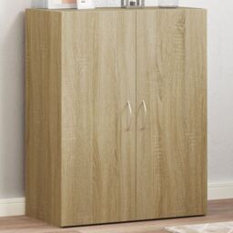Berkfield Home File Cabinet Sonoma Oak 60x32x77.5 cm Engineered Wood in Brown - thumbnail 1