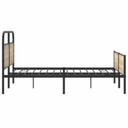 Berkfield Home Metal Bed Frame without Mattress Smoked Oak 180x200 cm Super King in Brown - thumbnail 6
