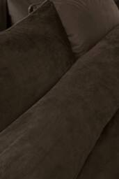 Catherine Lansfield 'Kingsley' Soft Matt Velvet Duvet Cover Set in Chocolate - Size: Double - thumbnail 3