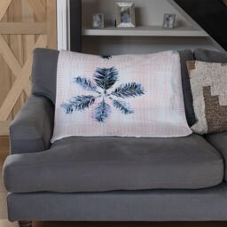Benjamin Tate Design Colorful Pine Leaves Blanket in Natural - Size: 120 cm x 150 cm - thumbnail 2