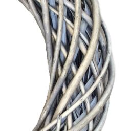 Red Hamper Wicker Antique Wash Ring Wreath in Grey - thumbnail 2