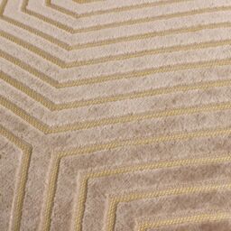 Paoletti Evoke Cut Velvet Cushion in Natural - Size: 45 cm x 45 cm - thumbnail 5