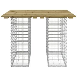 Berkfield Home Garden Bench Gabion Design 100x102x72 cm Impregnated Wood Pine in Brown - Size: 100 x 102 x 72 cm - thumbnail 3