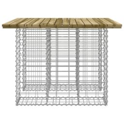 Berkfield Home Garden Bench Gabion Design 100x102x72 cm Impregnated Wood Pine in Brown - Size: 100 x 102 x 72 cm - thumbnail 4