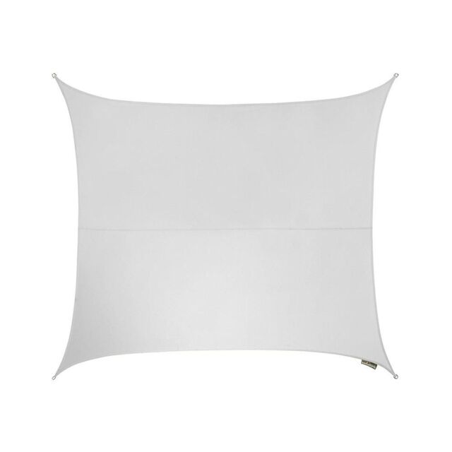 Primrose 6m x 4.2m Triangle Water Resistant Sun Shade 96.5% UV Block Free Rope in White
