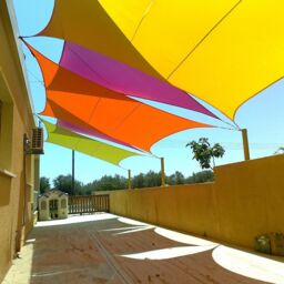 Primrose 6m x 4.2m Triangle Water Resistant Sun Shade 96.5% UV Block Free Rope in White - thumbnail 5