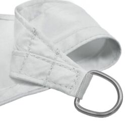 Primrose 6m x 4.2m Triangle Water Resistant Sun Shade 96.5% UV Block Free Rope in White - thumbnail 3