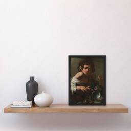 Artery8 Caravaggio Boy Bitten by a Lizard Oil Painting Framed Wall Art Print - Size: A3 - thumbnail 2