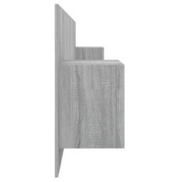 Berkfield Home Bed Headboard with Cabinets Grey Sonoma Engineered Wood - thumbnail 5