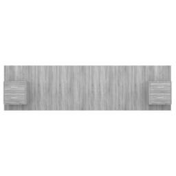 Berkfield Home Bed Headboard with Cabinets Grey Sonoma Engineered Wood - thumbnail 4