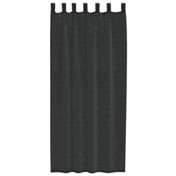 Berkfield Home Voile Curtains with Tab Top 2 pcs Black - thumbnail 4
