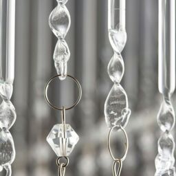 Loops Ceiling Chandelier Pendant Light GLASS & CHROME 24x Bulb Feature Lamp Holder in Clear - thumbnail 4