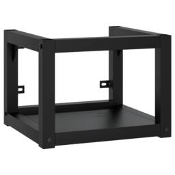 Berkfield Home Bathroom Washbasin Frame with Built-in Basin Black Iron - thumbnail 3