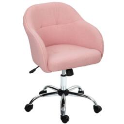 STILVORA Pink Fleece Office Chair with Adjustable Seat Height - thumbnail 5